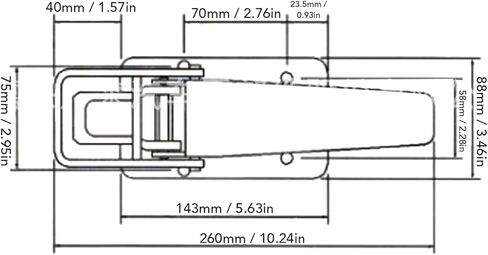 Toggle Latch Catch, Metal Lever Handle Clamp for Vehicle Packing Case, Mechanical Equipment - Secure Locking, Easy Operation, Durable for Engineering Machinery in Saudi Arabia
