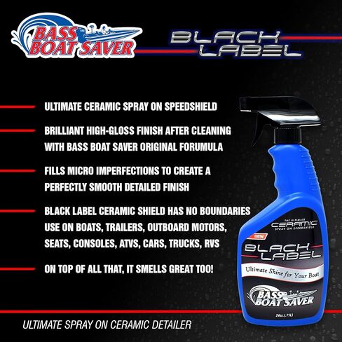 مجموعة كاملة لتفاصيل القارب من Bass Boat Saver، مزيل سريع لبقع المياه الصلبة مع حماية من الشمع عالي اللمعان من الأشعة فوق البنفسجية ومنظف شاشة السونار - زجاجتان رذاذ سعة 24 أونصة ومنظف شاشة 4.4 أونصة in Kuwait