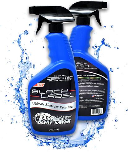 مجموعة كاملة لتفاصيل القارب من Bass Boat Saver، مزيل سريع لبقع المياه الصلبة مع حماية من الشمع عالي اللمعان من الأشعة فوق البنفسجية ومنظف شاشة السونار - زجاجتان رذاذ سعة 24 أونصة ومنظف شاشة 4.4 أونصة in Kuwait