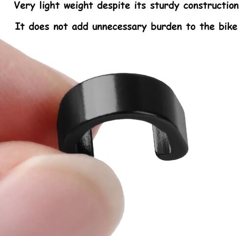 20Pcs Bicycle C-Clips Clamps, Aluminum Alloy Bike Housing Hose Guide Clamps, Road Bicycle Mountain Bike Brake and Shift Cables Fixed Clips Black Red Frame Buckle in Saudi Arabia