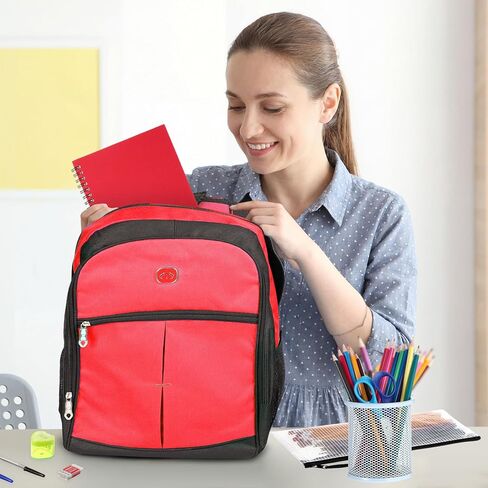 حقيبة الظهر 18 بوصة مع 101 قطعة العودة إلى مدرسية مجموعات المدارس الأساسية تشمل حقائب الظهر محافظات الدفاتر جيلز مجلدات مقصات مقصات للطلاب الفتيات (الأزرق) (الأزرق) in Saudi Arabia