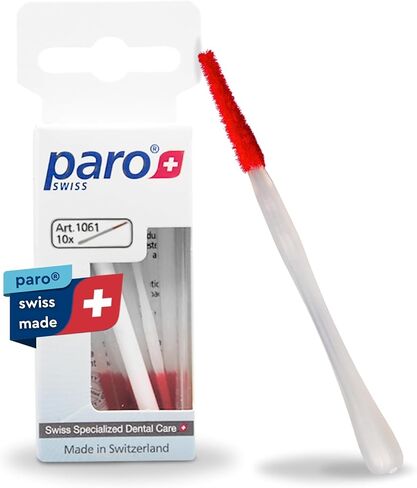Paro Brush Stick | Interdental Brush Between Teeth, Implants and Braces, Flossing Interdental Tool for Tooth Cleaning | 10 Sticks per Box in Saudi Arabia