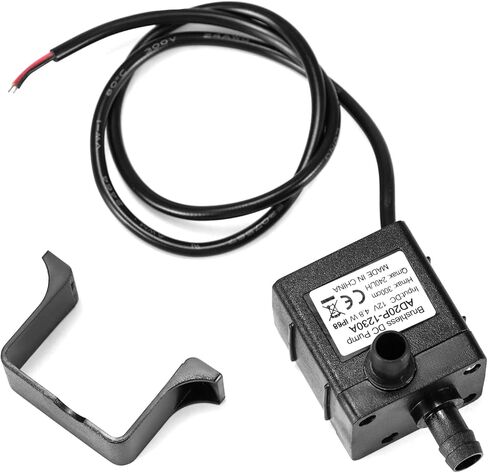 مضخة مياه QWORK 12V DC، محرك غاطس بدون فرش، فائق الهدوء، 240 لتر/ساعة، رأس 3m/9.8FT، مقاوم للماء، للبركة، حوض السمك، خزان الأسماك، والنافورة - عبوتان in Saudi Arabia