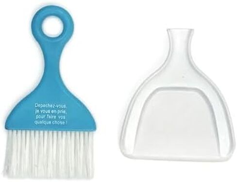 Mini Dustpan Set Brush for Table Whisk Brooms Small Dustpan Broom Set Mini Dust Pans with Brush Tiny Cleaning Table Sweep for Car Desk Keyboard Countertop Nest (Blue) in Saudi Arabia