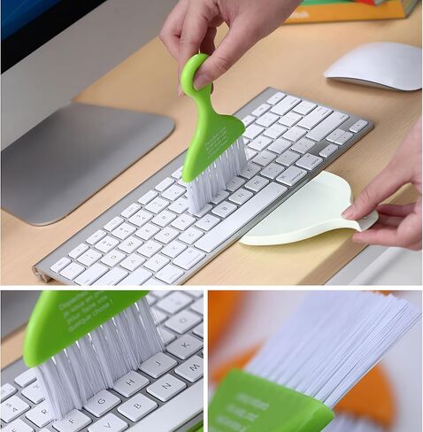 Mini Dustpan Set Brush for Table Whisk Brooms Small Dustpan Broom Set Mini Dust Pans with Brush Tiny Cleaning Table Sweep for Car Desk Keyboard Countertop Nest (Blue) in Saudi Arabia