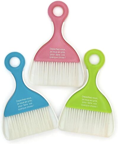 Mini Dustpan Set Brush for Table Whisk Brooms Small Dustpan Broom Set Mini Dust Pans with Brush Tiny Cleaning Table Sweep for Car Desk Keyboard Countertop Nest (Blue) in Saudi Arabia