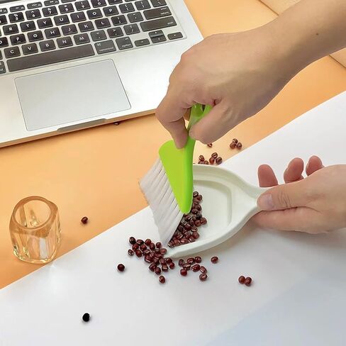 Mini Dustpan Set Brush for Table Whisk Brooms Small Dustpan Broom Set Mini Dust Pans with Brush Tiny Cleaning Table Sweep for Car Desk Keyboard Countertop Nest (Blue) in Saudi Arabia