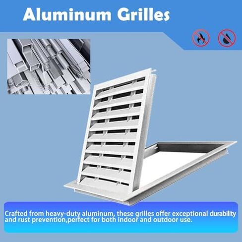 لوحة وصول من الألومنيوم الأبيض القوي قابلة للتخصيص - باب فحص مقوى لأسلاك وكابلات السباكة (16 × 8 بوصة / 40 × 20 سم) - غطاء فتحة الخدمة in Kuwait