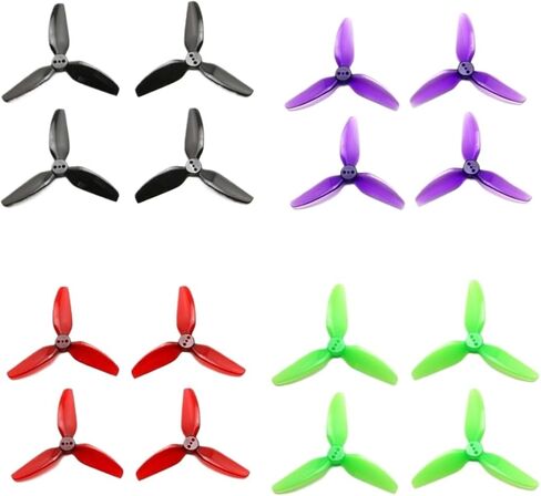 2 أزواج من المروحة HQProp T3X3X3 3030 3-Blade PC Props CW CCW لـ RC FPV Freestyle 3 بوصة مسواك Cinewhoop Ducted Drone CineLog (أرجواني) in Kuwait