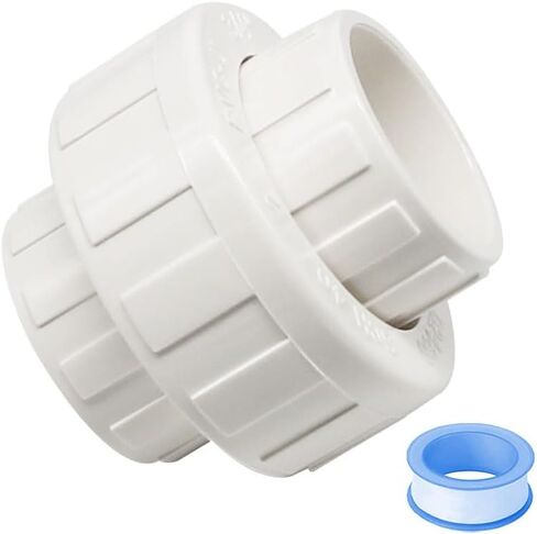 2 قطعة 1-1/2 بوصة PVC الاتحاد اقتران مواسير مع EPDM O-حلقة المقبس إلى المقبس 1.5 "PVC الاتحاد الأنابيب محول موصل HE065-1-1/2 in Kuwait