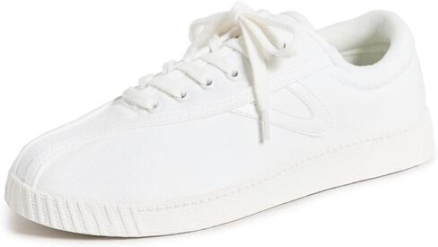 TRETORN Nyliteplus Canvas Sneakers Women's Lace-Up Casual Tennis Shoes Classic Vintage Style, White/Navy, 6.5 in Kuwait