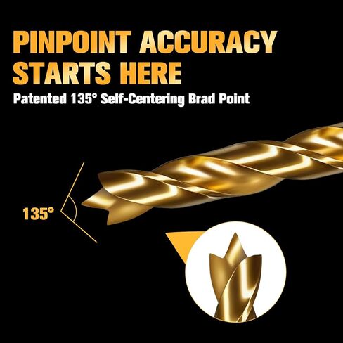 10Pcs Hex Shank HSS-G Brad Point Wood Drill Bit Set, Double Flute for Fast Drilling, Professional for Hardwood, Softwood & Plywood, Metric Sizes (3-10mm) with Storage Case in Kuwait