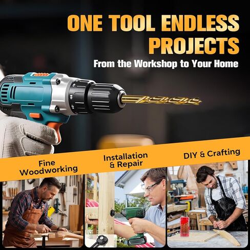 10Pcs Hex Shank HSS-G Brad Point Wood Drill Bit Set, Double Flute for Fast Drilling, Professional for Hardwood, Softwood & Plywood, Metric Sizes (3-10mm) with Storage Case in Kuwait