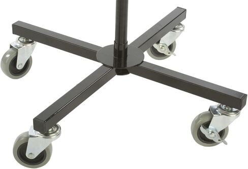 Displays2go Free Standing Basket Shelves, 4 Tiers Rotate Individually, Top Sign Holder, Locking Wheels in Kuwait