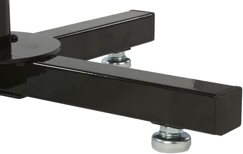 Displays2go Free Standing Basket Shelves, 4 Tiers Rotate Individually, Top Sign Holder, Locking Wheels in Kuwait