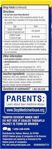 مسحوق تخفيف البرد الشديد أثناء النهار من ثيرافلو، نكهة التوت، 6 قطع in Kuwait