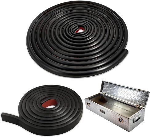 2 حزمة أدوات الطقس ختم طوقا 14.7Ft D على شكل شريط عازل 8.2Ft الصلبة مربع SealStrip ذاتية اللصق المطاط EPDM لمعظم صناديق أدوات مقطورة شاحنة بيك اب in Kuwait