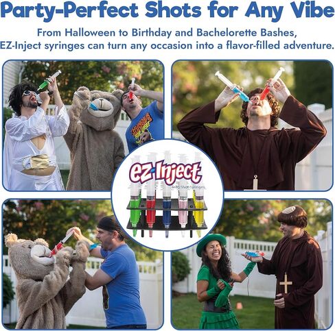 25 عبوة من المحاقن البلاستيكية لطلقات جيلو بوزن 1 أونصة - محاقن جيلو آمنة وقابلة لإعادة الاستخدام بنسبة 100% مع قبعات - لوازم حفلات العطلات والهالوين للبالغين in Kuwait