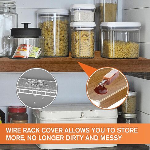 5 عبوات من أغطية رف الأسلاك الخشبية 24 * 12 بوصة أغطية أرفف مع مشبك خلفي ثابت غطاء رف مخزن لخزانة الحمام القابلة للإزالة (الجوز) in Kuwait