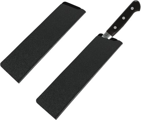 2 Pcs Knife Covers or Sleeves 8" x 2.2" Knife Edge Guard Universal Waterproof Kitchen Knife Sheath, Chef Knife Sheath, Plastic Knife Cover for Kitchen Knives, Black in Saudi Arabia