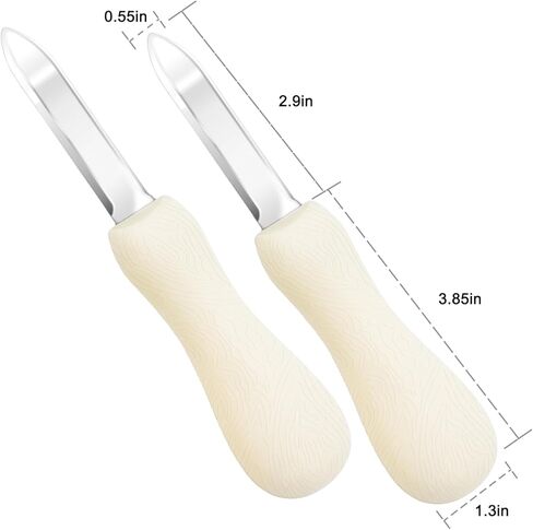 Nonley Oyster Shucking Knife, 2 Pack Oyster Knife Shucker Set with Professional Grade Cut Resistant Gloves, Stainless Steel Seafood Opener Tools in Saudi Arabia