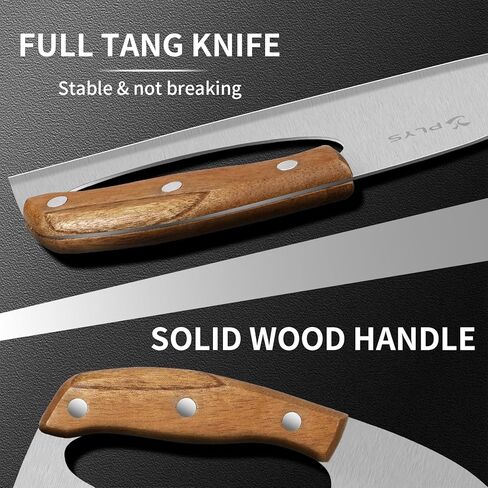 Plys Kitchen Meat Cleaver Knife - Unique Effort Saving Ergonomic Knife Professional Stainless Steel Chef Cooking Knives for Cutting Meat Vegetable Father Mother in Saudi Arabia