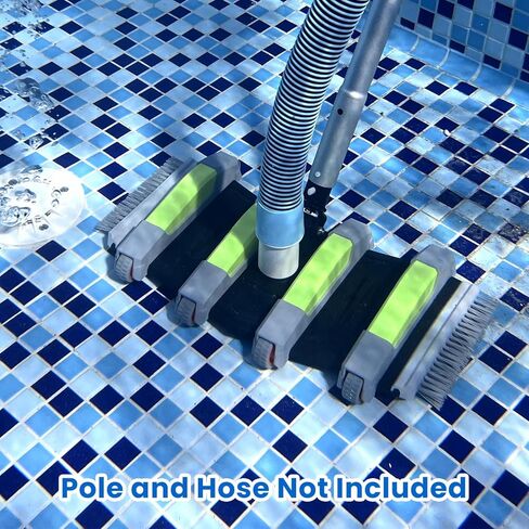 Sepetrel Heavy Duty Pool Vacuum Head with Wheels & Aluminum Handle, Professional Weighted Flexible Vacuum Head in Kuwait