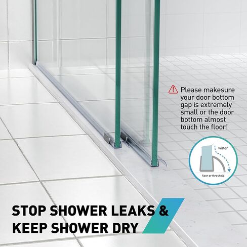 انزلاق الباب دش أسفل الختم، 2 جهاز كمبيوتر شخصى 5/16 "× 36" البولي انزلاق الباب الاجتياح للزجاج 5/16 بوصة، زجاج بدون إطار دش شريط ختم الباب وقف التسربات وإنشاء حاجز المياه in Kuwait