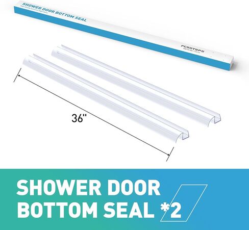 انزلاق الباب دش أسفل الختم، 2 جهاز كمبيوتر شخصى 5/16 "× 36" البولي انزلاق الباب الاجتياح للزجاج 5/16 بوصة، زجاج بدون إطار دش شريط ختم الباب وقف التسربات وإنشاء حاجز المياه in Kuwait