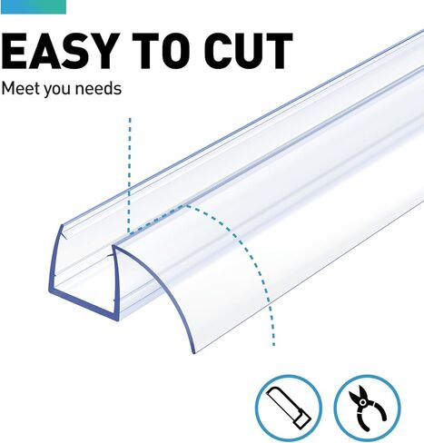 انزلاق الباب دش أسفل الختم، 2 جهاز كمبيوتر شخصى 5/16 "× 36" البولي انزلاق الباب الاجتياح للزجاج 5/16 بوصة، زجاج بدون إطار دش شريط ختم الباب وقف التسربات وإنشاء حاجز المياه in Kuwait