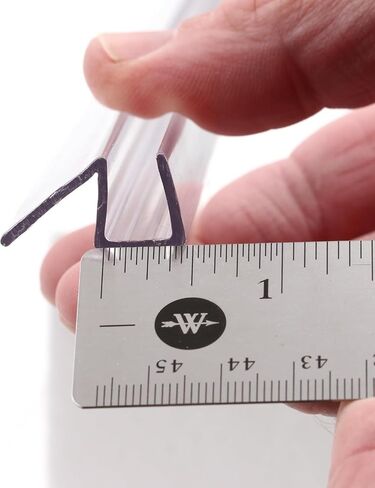 Gordon Glass® سدادة سفلية لباب الدش بدون إطار مقاس 3/8 بوصة. أبواب زجاجية سميكة - توقف تسرب الدش وإنشاء حاجز مياه، 23 بوصة، فينيل شفاف (عبوة واحدة)، M 6258 in Kuwait