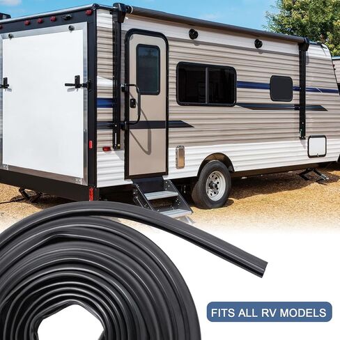 RV Slide Out D-Seal Black Rubber Weatherstrip Exterior Molding Trim 1" x 15/16" x 35' Replacement for RV Camper Trailer Slideout System 018-312-EKD in Saudi Arabia