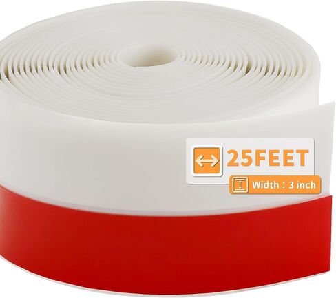 25 قدم سيليكون شريط عازل 1 بوصة عرض الطقس تجريد لباب الحمام شريط عازل نافذة الختم، لاصق سيليكون شريط مطاطي in Kuwait