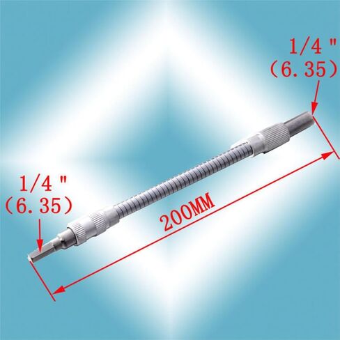 1PC 200mm 1/4" Hex Shank Flexible Shaft Drill Bit Holder Metal Directional Screwdriver Connection Extension Rod Tools in Saudi Arabia