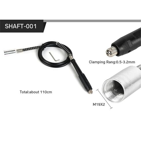 1PC Soft Flex Shaft Grinder Flexible Shaft with 0.3-3.2mm Drill Chuck Handle for Rotary Tool Electrical Tools Accessories in Saudi Arabia
