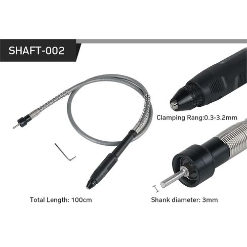 1PC Soft Flex Shaft Grinder Flexible Shaft with 0.3-3.2mm Drill Chuck Handle for Rotary Tool Electrical Tools Accessories in Saudi Arabia