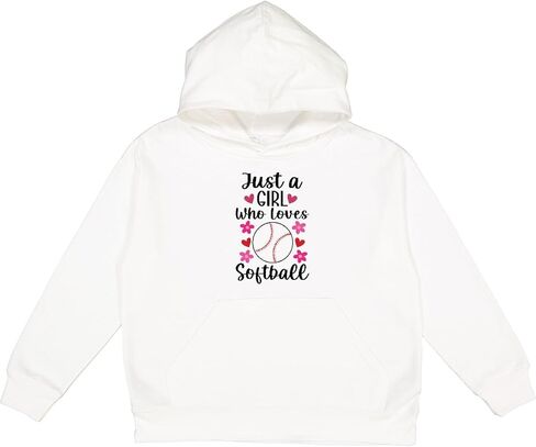 inktastic Just a Girl Who Loves Softball Youth Hoodie Sweatshirt in Saudi Arabia