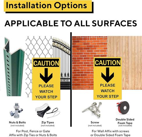 Caution Please Watch Your Step Sign - Rust Free, Caution Warning Signs for Outside, Home and Business - UV Protected, Waterproof and Easy to Install - 2 Pre-drilled Holes in Saudi Arabia