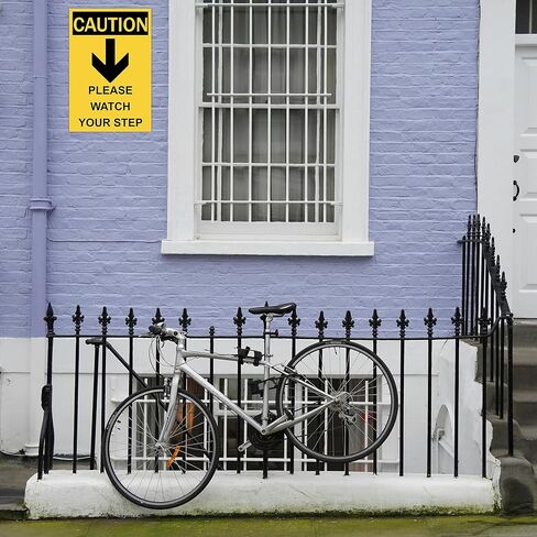 Caution Please Watch Your Step Sign - Rust Free, Caution Warning Signs for Outside, Home and Business - UV Protected, Waterproof and Easy to Install - 2 Pre-drilled Holes in Saudi Arabia