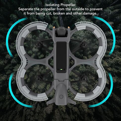 XUMIUZIY مصد حماية المروحة لطائرة Avata 2 بدون طيار، واقي حماية المروحة RGB ملون عاكس الضوء، ملحقات الطائرة بدون طيار لـ Avata 2، تصميم مضيء in Saudi Arabia