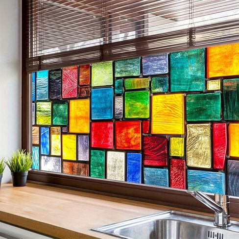 فيلم الخصوصية لنافذة الذهب الماسي مقاس 39.3 × 17.7 بوصة، لاصق ثابت من الزجاج الملون للنوافذ، حاجز للأشعة فوق البنفسجية، ملصق زجاجي بلوري، لون النافذة للوحة باب الحمام in Kuwait