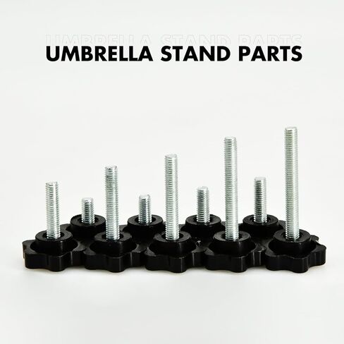 JUNCHEN M8 Clamping Screw Knob,27pcs Thread Star Knob，Plastic Hex Shaped Clamping Knob Handle Hand Tightening Screw for Umbrella Base Replacement in Kuwait