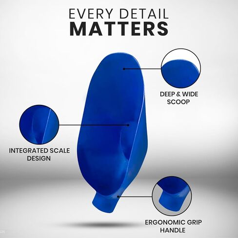مغرفة مقياس الفول مقاس 16.85 بوصة من راتلوير - أداة قياس ومغرفة حبوب القهوة الدقيقة المتينة لصانعي القهوة في المطبخ المنزلي أو الاستخدام التجاري (أزرق) in Kuwait