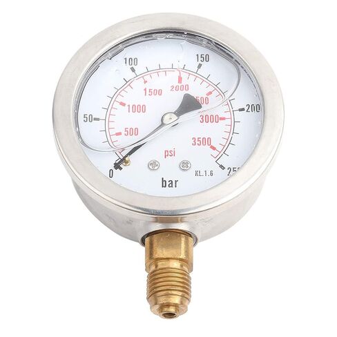 250Bar 0 to 3750PSI Hydraulic Pressure Gauge, Manometer, Scale for Bar Psi Measurement, Pressure Measuring Tool, for Hydraulic Water Pressure in Saudi Arabia