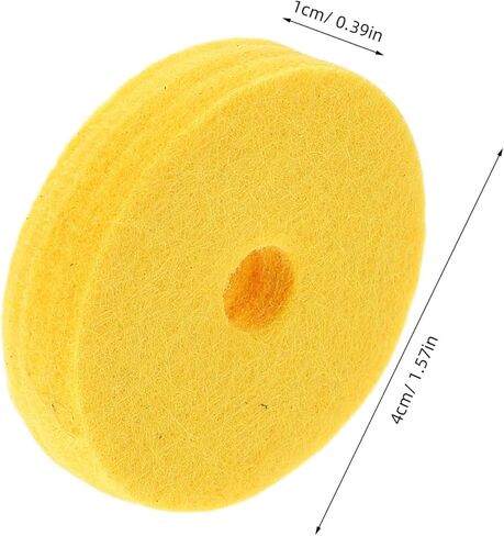 Generic 12pcs Yellow Cymbal Stand Felt Washers Thick Felt Pads Cushion Noise Control Drum Set Accessories for Improved Sound and Cymbal Protection in Saudi Arabia