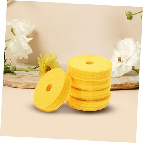 Generic 12pcs Yellow Cymbal Stand Felt Washers Thick Felt Pads Cushion Noise Control Drum Set Accessories for Improved Sound and Cymbal Protection in Saudi Arabia