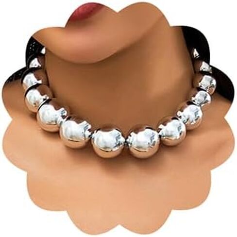 Chargances الشرير مطرز بيان قلادة الذهب مكتنزة الخرز سلسلة المختنق موضة أفريقيا طوق قابل للتعديل مجوهرات للنساء والفتيات in Kuwait