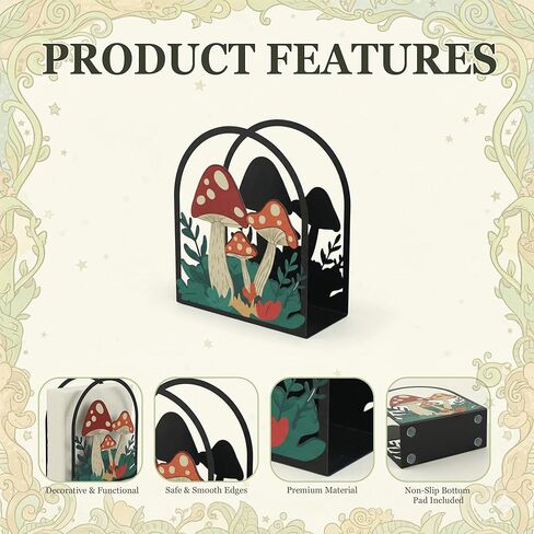 Mushroom Kitchen Decor, Metal Mushroom Napkin Holder, Nature Decor Mushroom Kitchen Accessories Paper Towel Holder, Tissue Holder for Mushroom Lovers, Rustic Farmhouse Decor in Kuwait