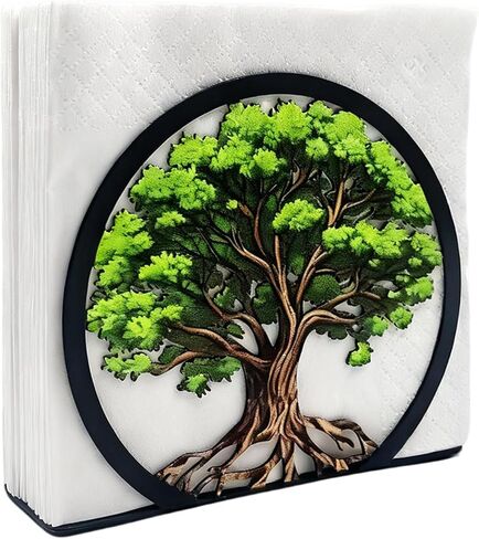 حامل مناديل بتصميم غزال سيكا للطاولة، موزع مناديل معدني قائم للمناديل الورقية مقاس 5 بوصات، تخزين مناديل معدنية سوداء للمطبخ وغرفة الطعام وبار القهوة، رف فرز رسائل البريد in Kuwait