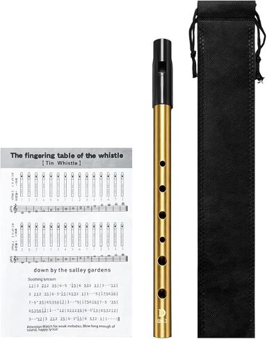 Irish Tin Whistle Key of D,Gold Sound Penny Whistle (1 Pack) in Kuwait